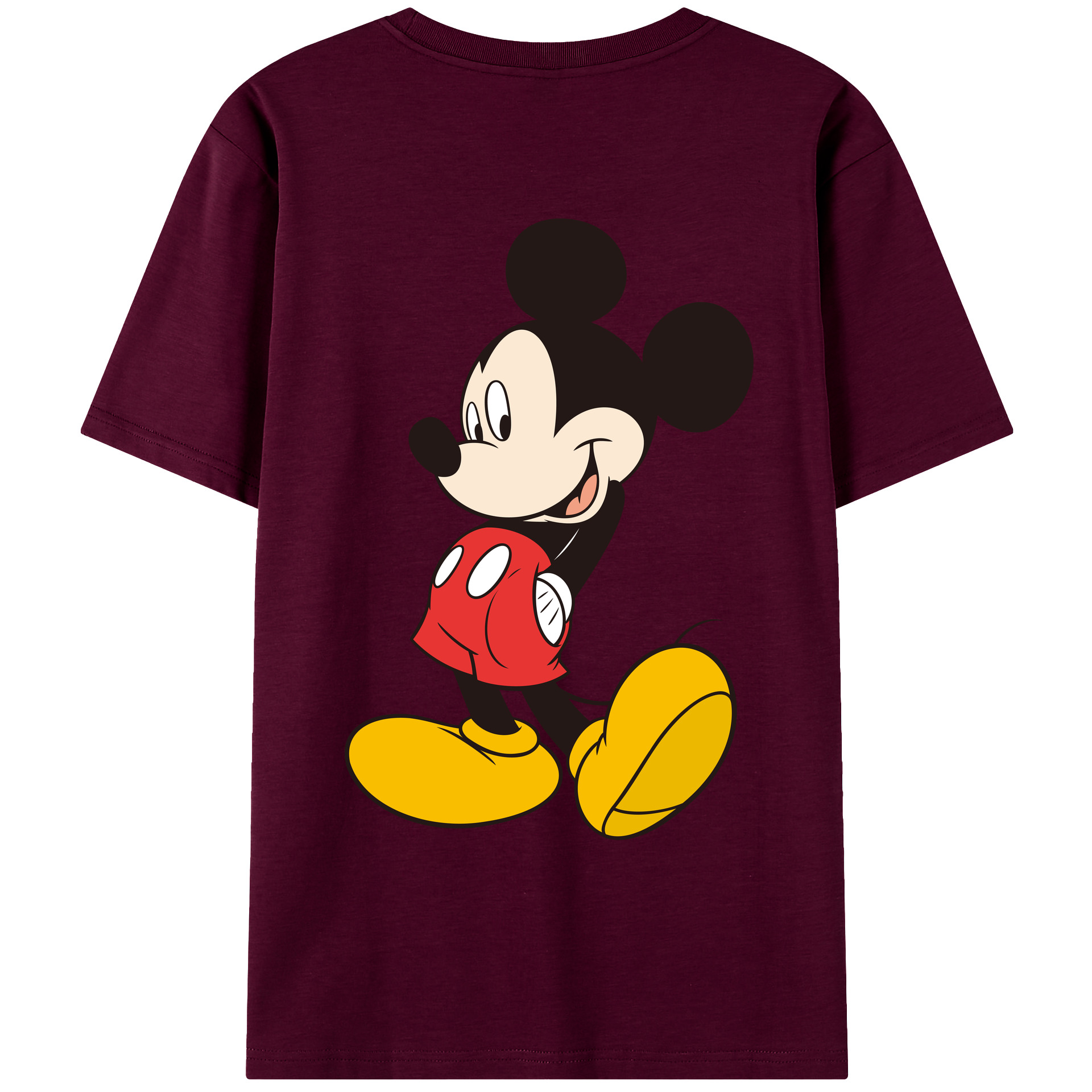 （画像用） ミッキーマウス Mickey Mouse レディース半袖Tシャツ(バックプリント)